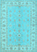 Oriental Light Blue Traditional Rug, tr1453lblu