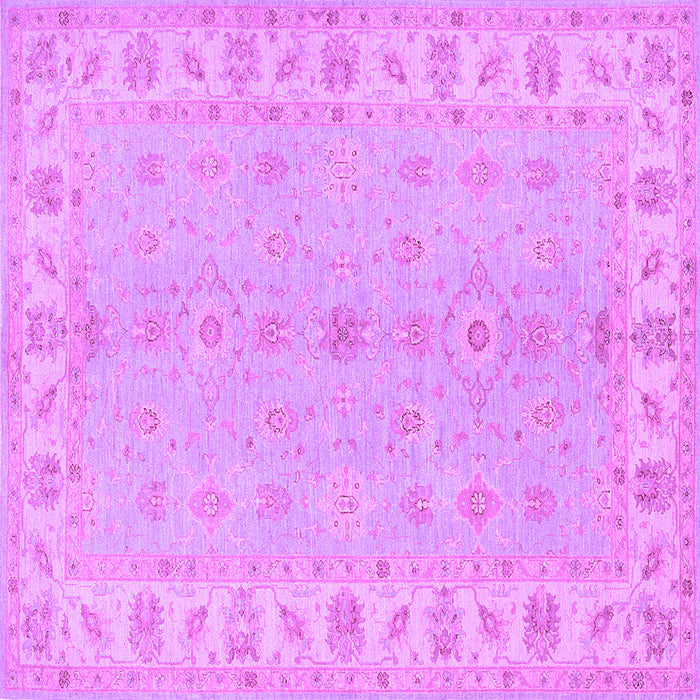 Square Oriental Purple Traditional Rug, tr1453pur