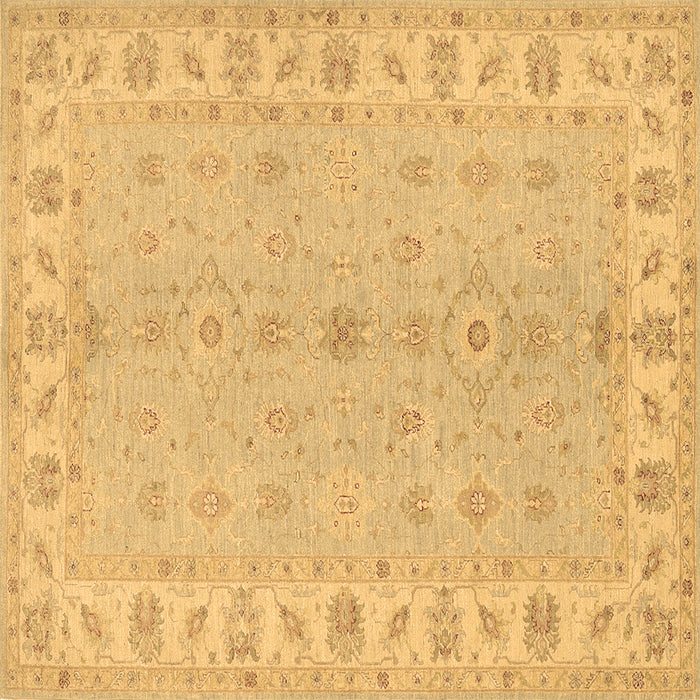 Square Machine Washable Oriental Brown Traditional Rug, wshtr1453brn