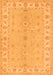 Serging Thickness of Machine Washable Oriental Orange Traditional Area Rugs, wshtr1453org