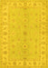 Machine Washable Oriental Yellow Traditional Rug, wshtr1453yw