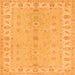 Serging Thickness of Oriental Orange Traditional Rug, tr1453org