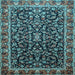 Square Persian Light Blue Traditional Rug, tr1454lblu