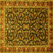 Square Persian Yellow Traditional Rug, tr1454yw