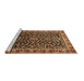 Sideview of Machine Washable Persian Brown Traditional Rug, wshtr1454brn