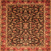 Serging Thickness of Persian Orange Traditional Rug, tr1454org
