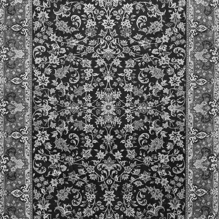 Serging Thickness of Machine Washable Persian Gray Traditional Rug, wshtr1454gry