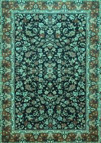 Persian Turquoise Traditional Rug, tr1454turq