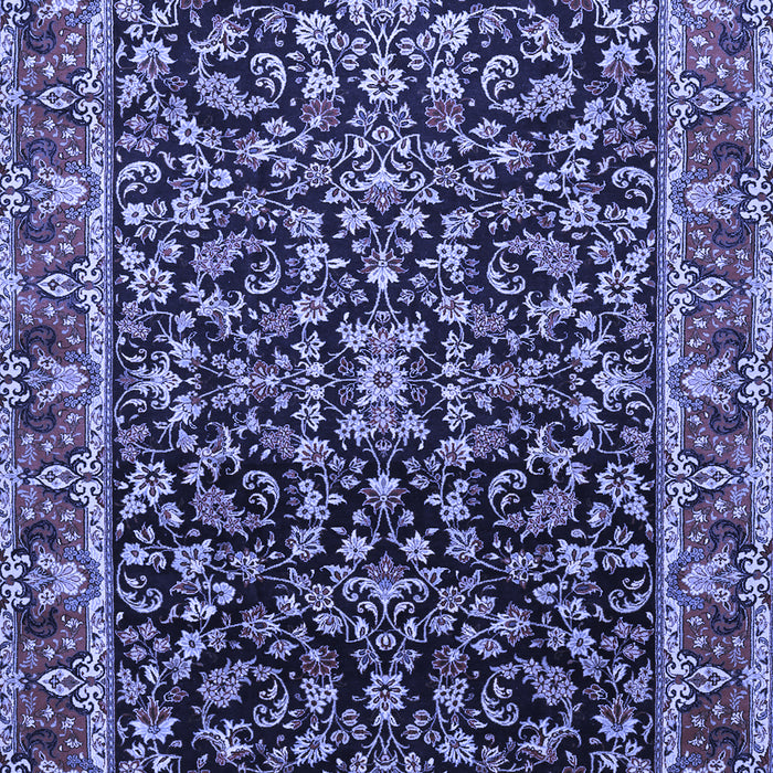 Machine Washable Persian Blue Traditional Rug, wshtr1454blu