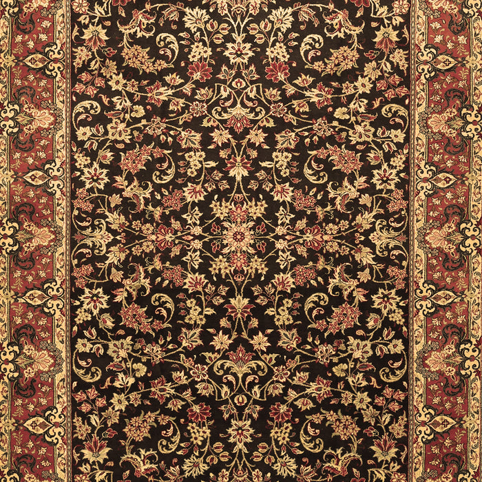 Machine Washable Persian Brown Traditional Rug, wshtr1454brn