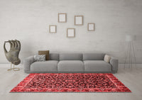 Machine Washable Persian Red Traditional Rug, wshtr1454red