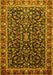 Machine Washable Persian Yellow Traditional Rug, wshtr1454yw