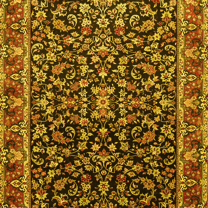 Machine Washable Persian Yellow Traditional Rug, wshtr1454yw