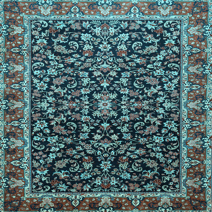 Square Machine Washable Persian Light Blue Traditional Rug, wshtr1454lblu