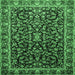 Square Persian Emerald Green Traditional Rug, tr1454emgrn