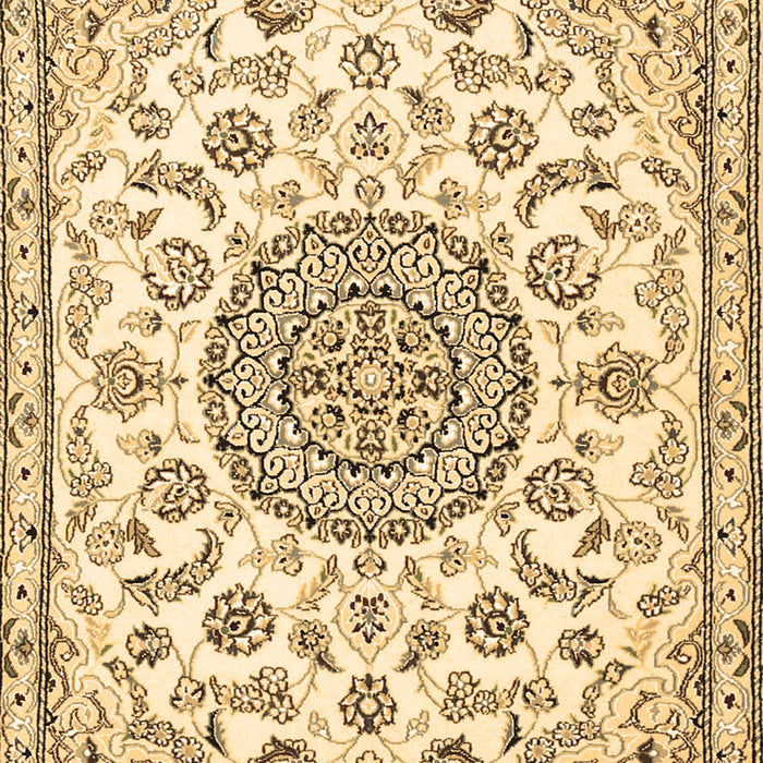 Machine Washable Medallion Brown Traditional Rug, wshtr1455brn