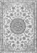 Serging Thickness of Machine Washable Medallion Gray Traditional Rug, wshtr1455gry