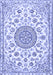Medallion Blue Traditional Rug, tr1455blu