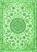 Medallion Green Traditional Rug, tr1455grn