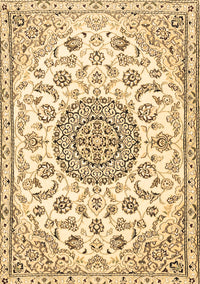 Medallion Brown Traditional Rug, tr1455brn