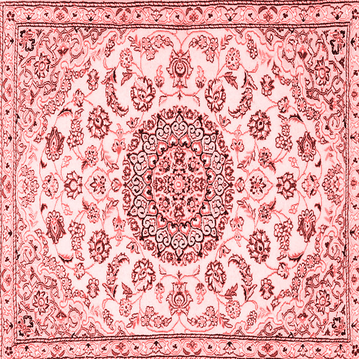 Machine Washable Medallion Red Traditional Rug, wshtr1455red
