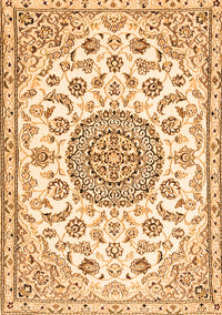 Medallion Orange Traditional Rug, tr1455org