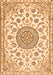 Medallion Orange Traditional Rug, tr1455org