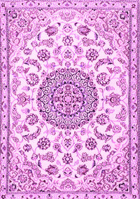 Medallion Pink Traditional Rug, tr1455pnk