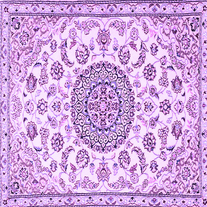 Square Medallion Purple Traditional Rug, tr1455pur
