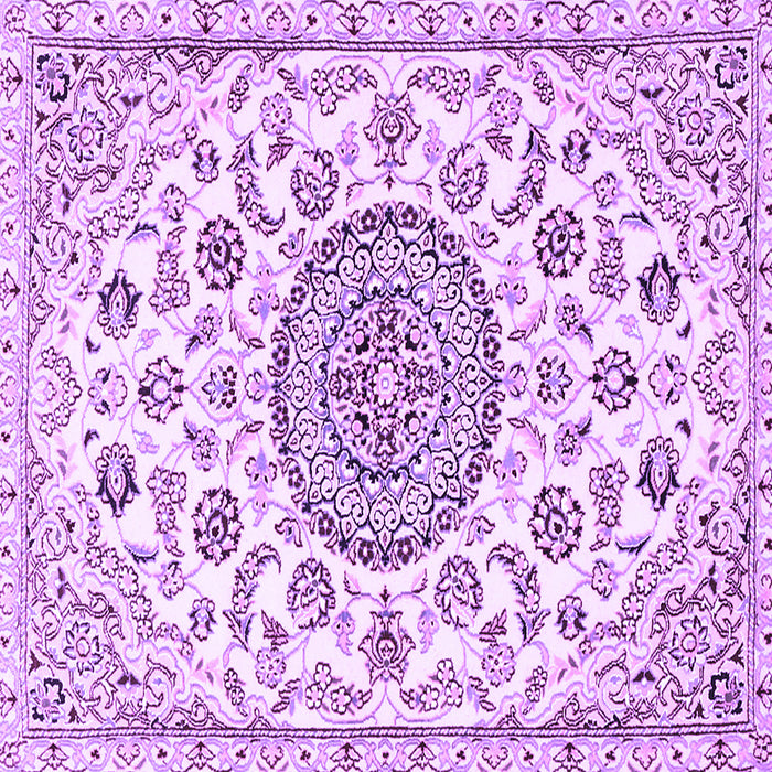 Square Medallion Purple Traditional Rug, tr1456pur