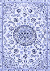 Medallion Blue Traditional Rug, tr1456blu