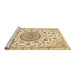 Sideview of Machine Washable Medallion Brown Traditional Rug, wshtr1456brn