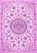 Medallion Pink Traditional Rug, tr1456pnk