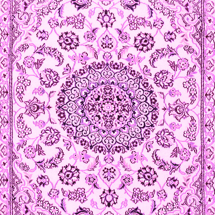 Medallion Pink Traditional Rug, tr1456pnk