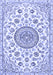 Medallion Blue Traditional Rug, tr1456blu