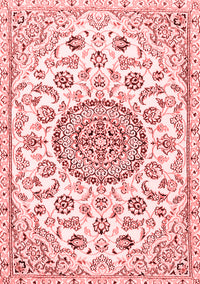 Medallion Red Traditional Rug, tr1456red