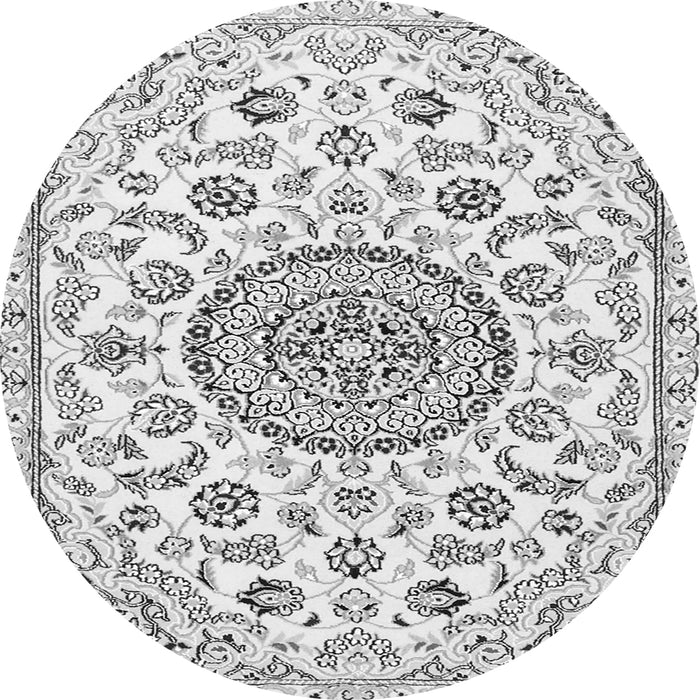 Square Medallion Gray Traditional Rug, tr1456gry