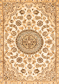 Medallion Orange Traditional Rug, tr1456org