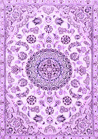 Medallion Purple Traditional Rug, tr1456pur