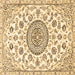 Square Medallion Brown Traditional Rug, tr1456brn