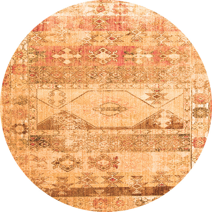 Machine Washable Persian Orange Traditional Area Rugs, wshtr1457org