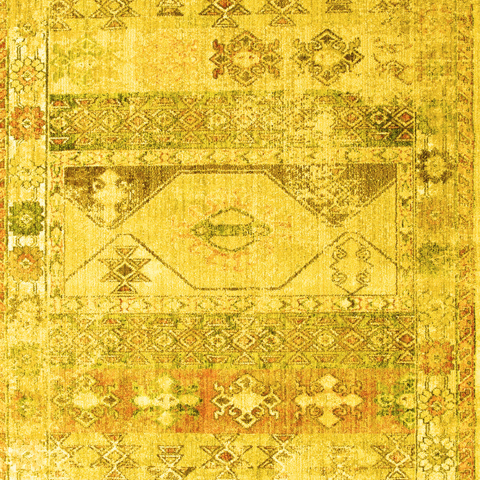 Machine Washable Persian Yellow Traditional Rug, wshtr1457yw