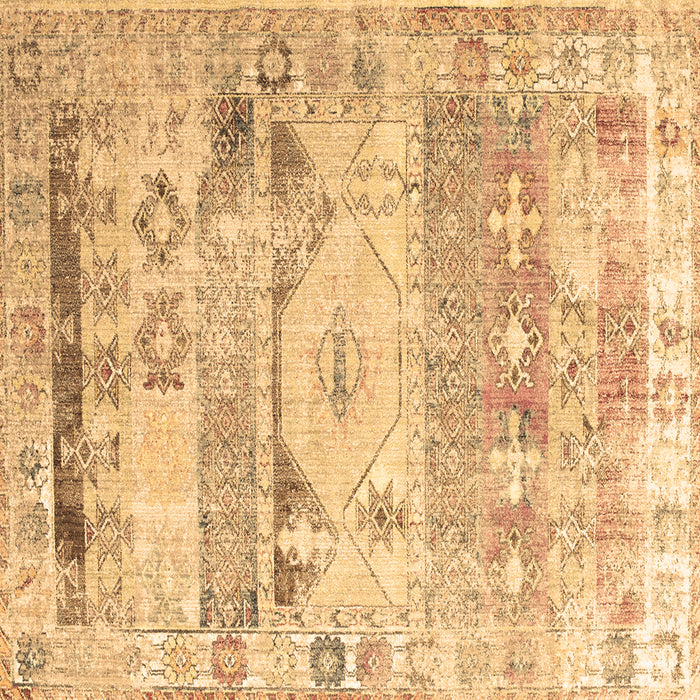 Square Persian Brown Traditional Rug, tr1457brn