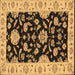 Square Machine Washable Persian Brown Traditional Rug, wshtr1458brn