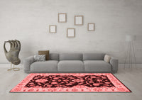 Machine Washable Persian Red Traditional Rug, wshtr1458red