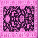 Square Persian Pink Traditional Rug, tr1458pnk