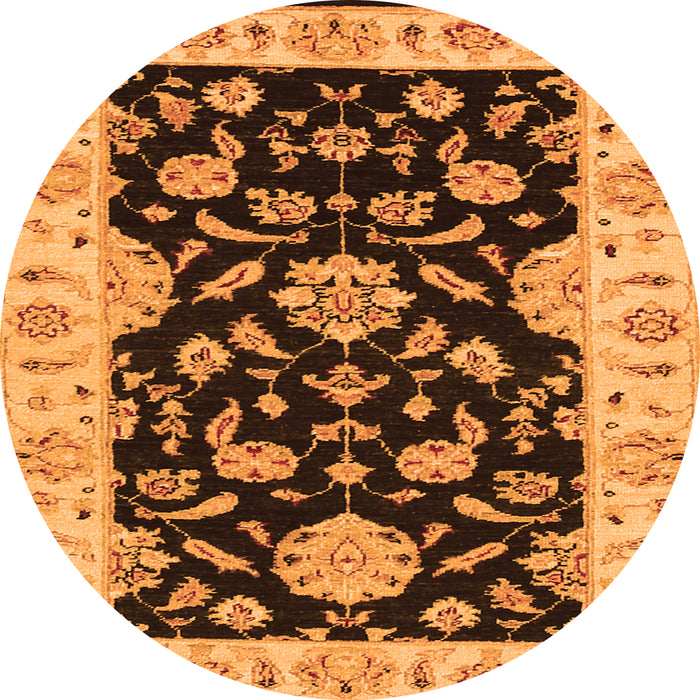Square Persian Orange Traditional Rug, tr1458org