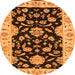 Square Persian Orange Traditional Rug, tr1458org