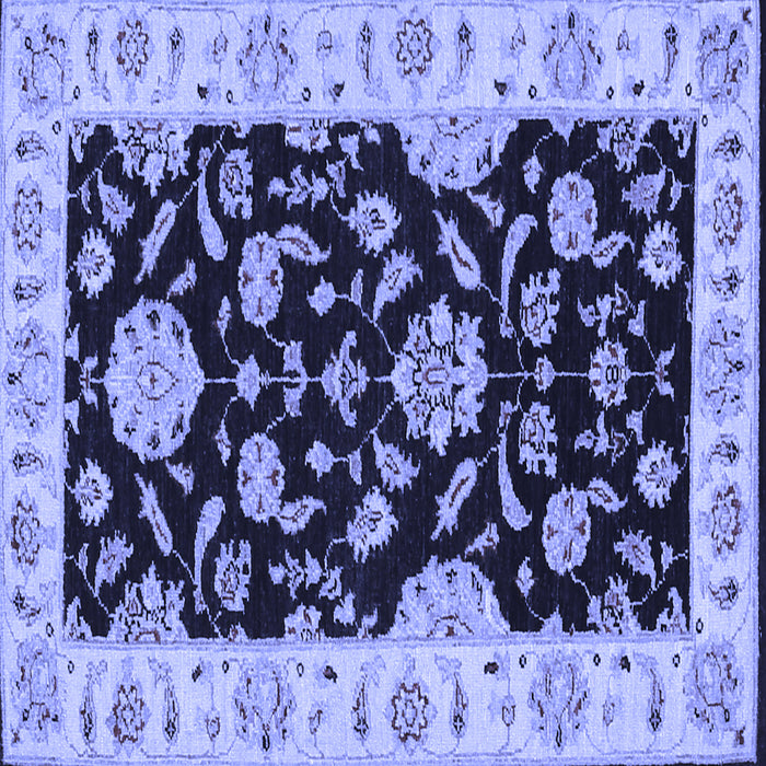 Square Persian Blue Traditional Rug, tr1458blu