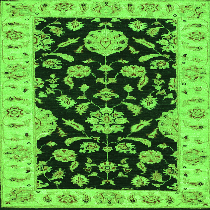 Serging Thickness of Persian Green Traditional Rug, tr1458grn